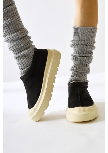 Katelyn Siyah Süet Kaplama Burunlu Içi Kürklü Ayakkabı modelleri