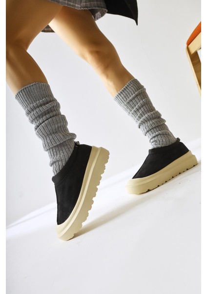 Katelyn Siyah Süet Kaplama Burunlu Içi Kürklü Ayakkabı fırsatları