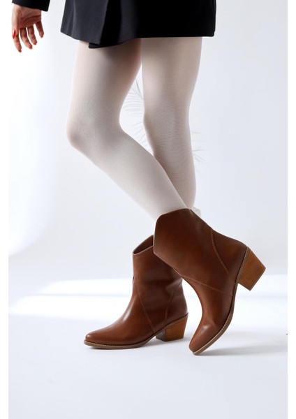 Knut Taba Asimetrik Kesim Sivri Burunlu Western Bot