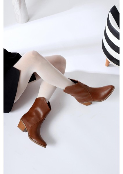 Knut Taba Asimetrik Kesim Sivri Burunlu Western Bot modelleri