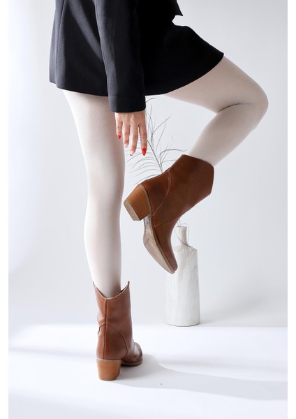 Knut Taba Asimetrik Kesim Sivri Burunlu Western Bot indirimleri