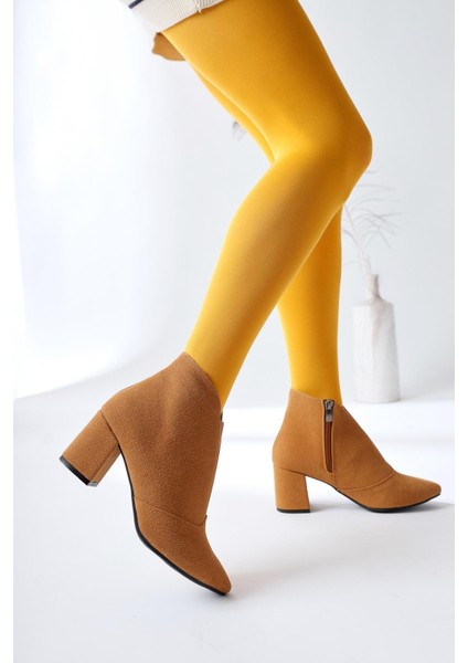 Maria Elena Nud Süet Sivri Burunlu Fermuarlı Topuklu Bot fiyatları