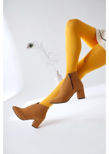 Maria Elena Nud Süet Sivri Burunlu Fermuarlı Topuklu Bot fırsatları