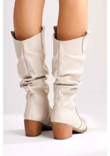 Lise-Britt Bej Körüklü Nakışlı Western Bot modelleri