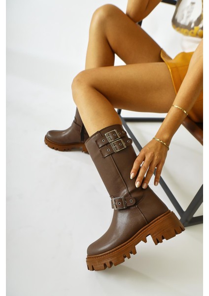 Winfred Kahve Kemer Detaylı Uzun Bot fiyatları