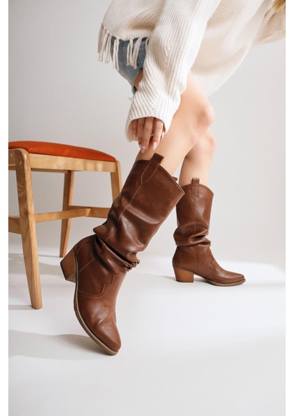 Lise-Britt Taba Körüklü Nakışlı Western Bot modelleri