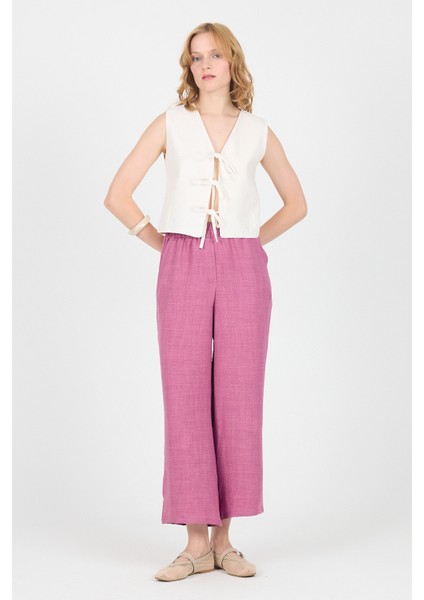 Gül Pamuklu Bel Lastikli Bol Paça Pantolon 4657 fiyatları