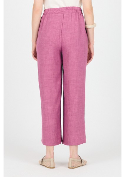 Gül Pamuklu Bel Lastikli Bol Paça Pantolon 4657 indirimleri