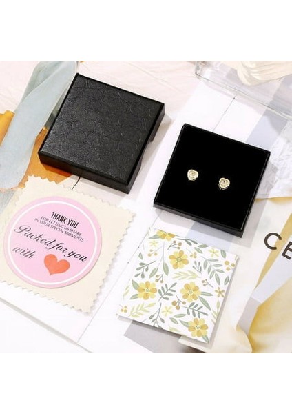 Laatikui Kalp Damızlık Küpe Kızlar Için 925 Ayar Gümüş Çıtçıt 14K Gerçek Altın Kaplama Küpe (Yurt Dışından) fiyatları