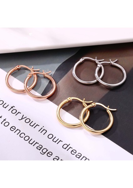 Laatikui Altın Çember Küpe Kadınlar Için 14K Altın Kaplama 925 Ayar Gümüş Post Hipoalerjenik Küpe (Yurt Dışından) fiyatları