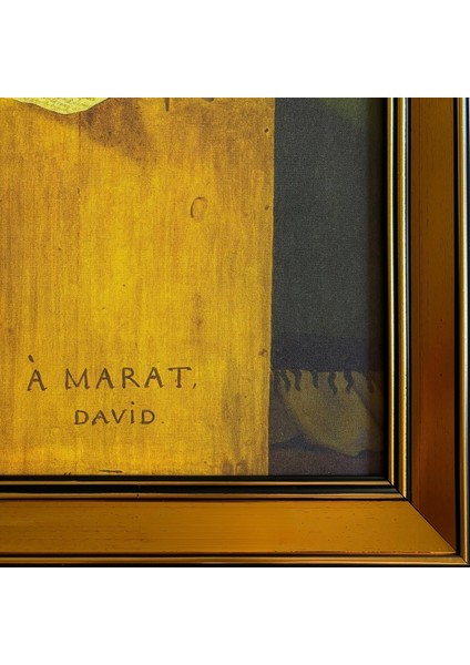 Jacques Louis David (Marat'ın Ölümü 1793) Çerçeveli Klasik Vintage Duvar Tablo
