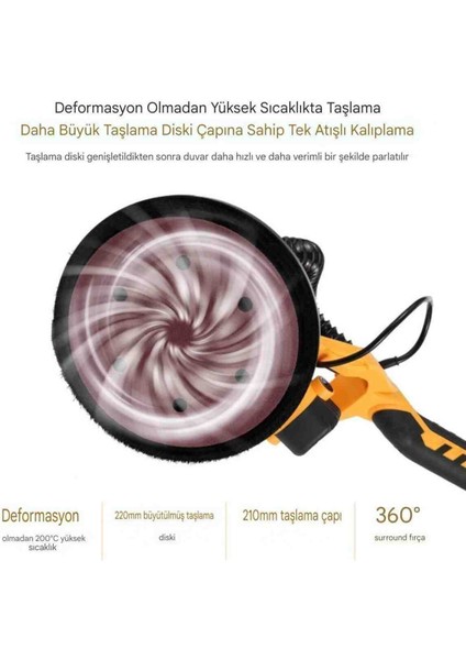 Elektrikli Alçıpan Zımpara Makinesi, 6 Değişken Hız, Uzatılabilir Saplı Duvar Tavan Zımpara Cihazı indirimleri