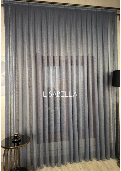Antrasit Kristal Yeni Trend Luxury Tül Perde (Pilesiz Düz Dikişli) indirimleri