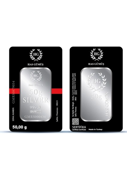50GR (999.9) Külçe Gümüş fiyatları