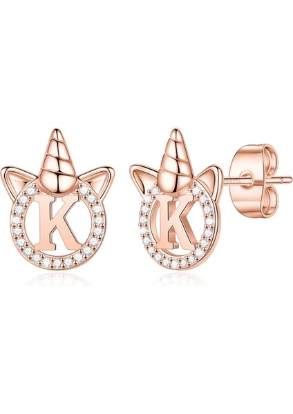 Laatikui Unicorns Kızlar Için Küpe S925 Ayar Gümüş Post Cz Unicorn Küpe 14K Beyaz Altın Kaplama Damızlık Küpe Kızlar Için (Yurt Dışından)