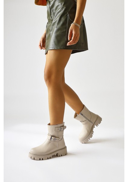 Veneta Krem Kemer Detaylı Bot fırsatları