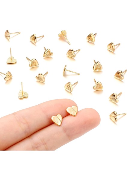 Laatikui Kalp Damızlık Küpe Kızlar Için S925 Gümüş Post 14K Altın Kaplama Dainty Mektup Küpe Kadın Kız Çocuklar Için Hassas Kız Küpe (Yurt Dışından) indirimleri