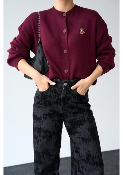 Ayıcıklı Hırka - Bordo modelleri