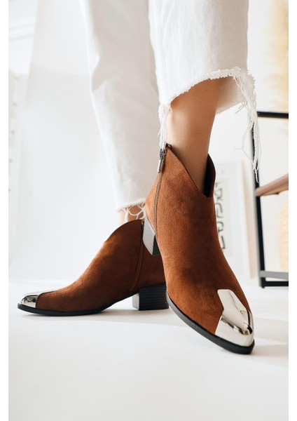 Jay Taba Süet Sivri Burunlu Metal Detaylı Bot fiyatları