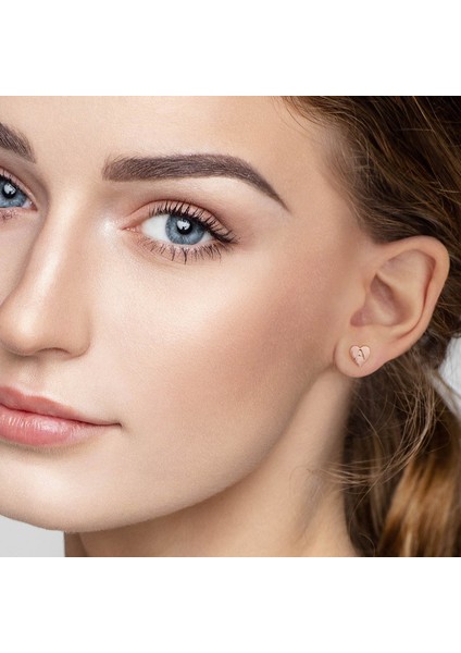 Laatikui Kalp Damızlık Küpe Kızlar Için S925 Gümüş Post 14K Altın Kaplama Dainty Mektup Küpe Kadın Kız Çocuklar Için Hassas Kız Küpe (Yurt Dışından) fırsatları