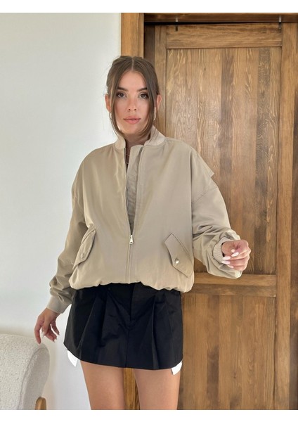 Kemik Parçalı Bomber Ceket