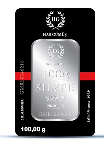 100GR (999.9) Külçe Gümüş