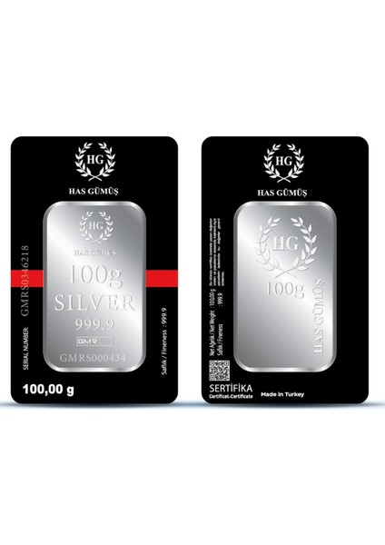 100GR (999.9) Külçe Gümüş fiyatları