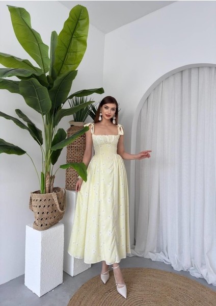 Khalesı Omuz Bağlamalı Elbise modelleri