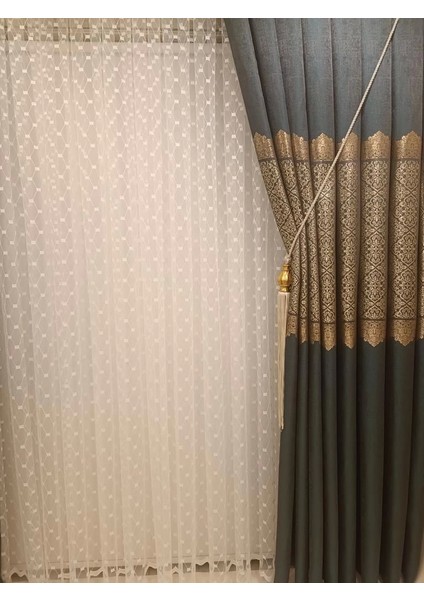 Nivemeshome FJ631749 V-2537 Arora Yeşil 1/3 Sık Pileli Fon Perde Apm modelleri