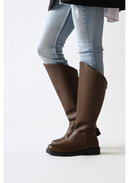 Gigi Kahve Içi Kürklü Katlanabilir Arkadan Fermuarlı Çizme fiyatları