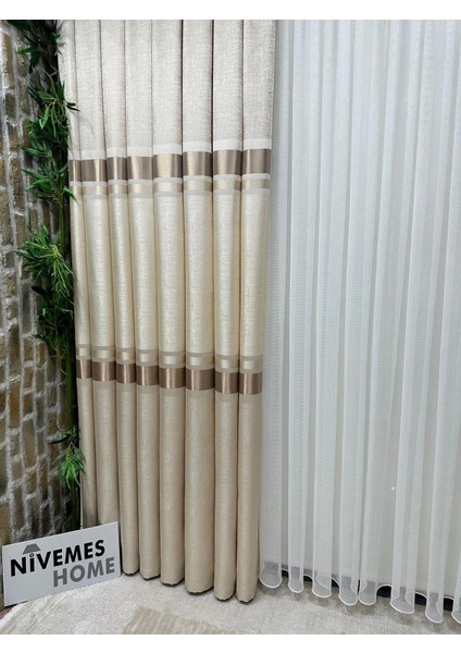 Nivemeshome Hayal Life Simena V-115 1/3 Sık Pileli Fon Perde Apm modelleri