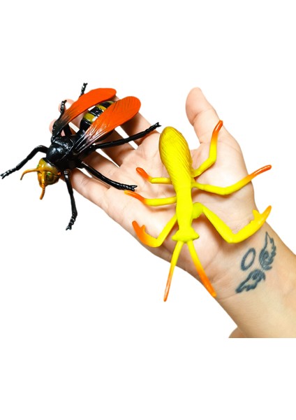 Oyuncak Böcek Seti Dev Boy ,sinek, Sivrisinek, Mantis,arı Şaka Oyuncağı 9-13 cm fiyatları