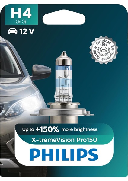 X-Tremevision PRO150 H4 Far AMPULÜ+150%, Tek Blister