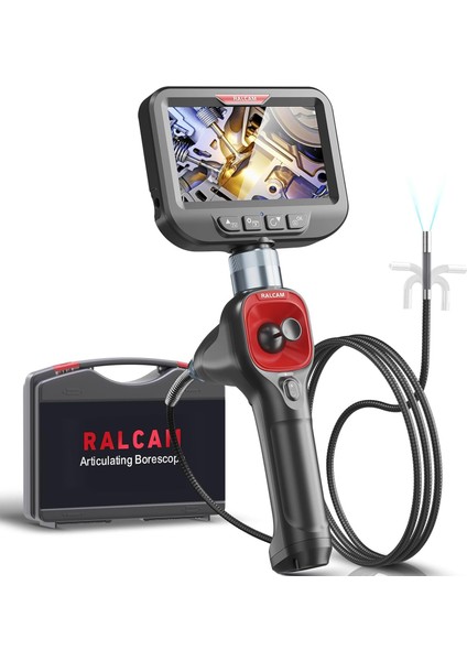 360° Döner Endoskop Kamera – 6.2mm Lens, 4.3" Ekran, 720P Hd Görüntü, 6 LED Işık, IP67 Su Geçirmez, 2 Metre Yarı Sert Kablo, 16GB Hafıza, Sanayi Tipi fiyatları