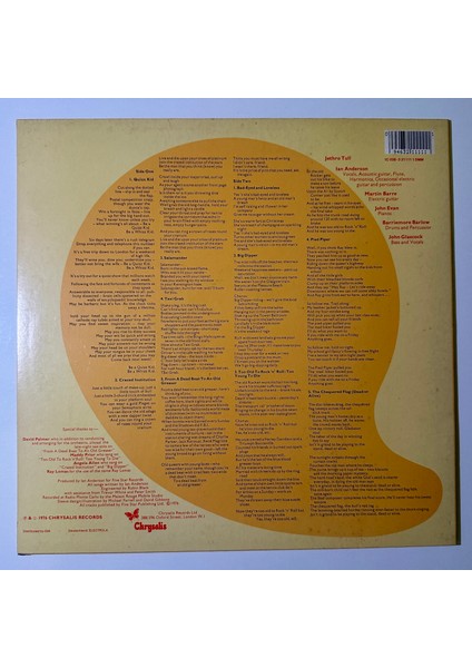 Jethro Tull – Too Old To Rock 'n' Roll: Too Young To Die! - Dönem Baskı Plak fiyatları