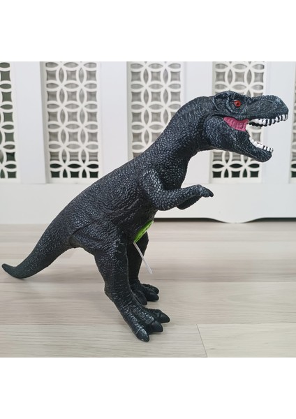 Süper Gerçekci T-Rex Figür Sesli, Yumuşak Dokunuş Büyük Boy 39 cm Dinozor Figür Oyuncak Trex indirimleri