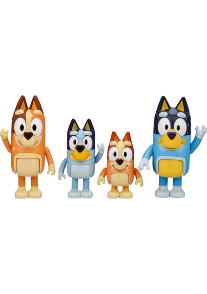 Bluey ve Ailesi 4 Pk Şekil Seti Bluey Bingo Bandit Baba + Chilli Anne fiyatları