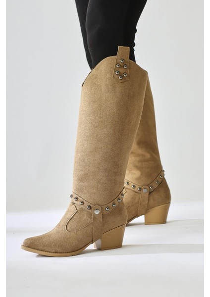 Caarina Vizon Süet Çıkarılabilir Konçlu Çizme-Bot fiyatları