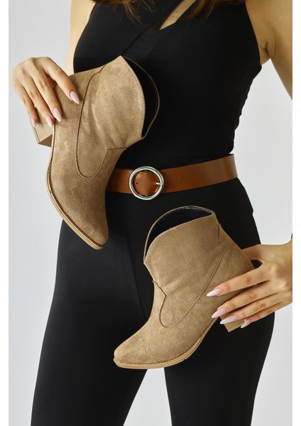 Caarina Vizon Süet Çıkarılabilir Konçlu Çizme-Bot fırsatları