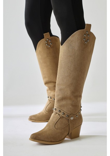 Caarina Vizon Süet Çıkarılabilir Konçlu Çizme-Bot indirimleri