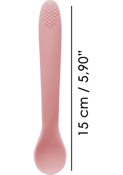 Puzzle Mama Tabağı Kaşık Seti - Silikon Vakum Tabanlı Yapboz Mama Tabağı Silikon Kaşık - Gri Pembe