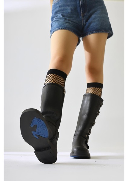 Luella Siyah Kemer Aksesuarlı Fermuarlı Çizme fiyatları