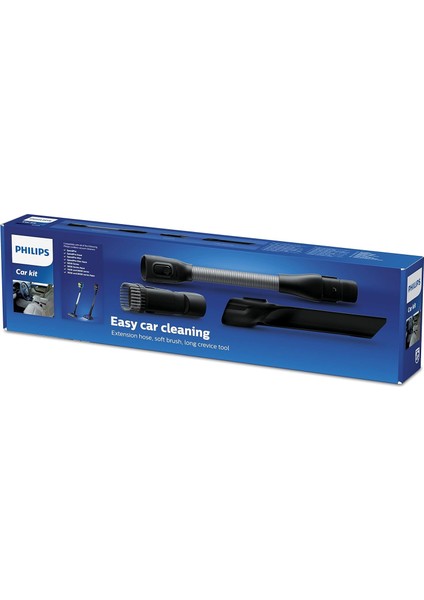 FC8093/01 Șarj Edilebilir Dikey Elektrikli Süpürge Aksesuarı Araç Kiti, Uzatma Hortumu, Fırça, Uzun Aralık Temizleme Başlığı