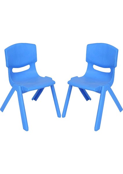 2'li Set Büyük Şirin Çocuk Sandalyesi Açık Mavi