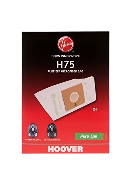 H75 Elektrikli Süpürge Torbaları, Mikrofiber, Epa, Thunder Space, A Cube Silence ve Optimum Power Elektrikli Süpürgelerle Uyumlu, 4 Adet modelleri