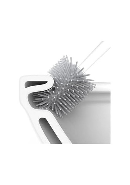 Haus Silikon Wc Tuvalet Banyo Fırçası Klozet Fırçası Oval Gri modelleri