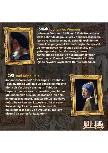 Johannes Vermeer (Inci Küpeli Kız 1665) Çerçeveli Klasik Vintage Duvar Tablo fırsatları