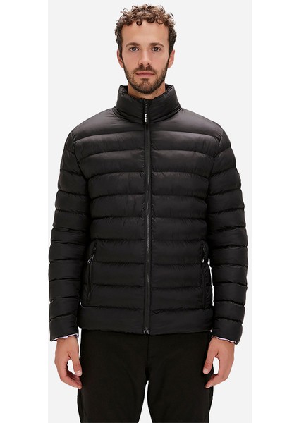 Boss Puffer Siyah Erkek Mont