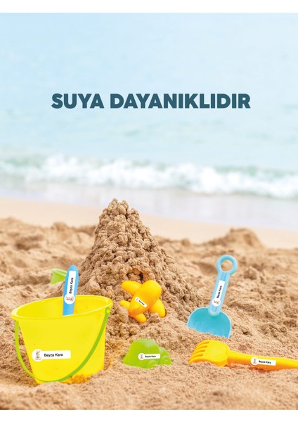 Okul Etiketi SUDAN ETKİLENMEZ, Kalem Defter Etiketi Sevimli Bebek Temalı Özel Isim Yazılabilen Etiket - 252ADET fırsatları