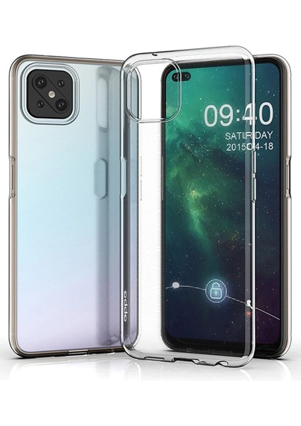 Oppo Reno 4 Lite Kılıf Lüx Şeffaf Silikon - Şeffaf - EYESO9931-7057 fiyatları
